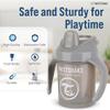 Twistshake Non-Spill Mini Baby Sippy Cup with Soft Spout and Fruit Mixer - 230ml | Leak Proof Baby Weaning Cup | Easy-Grip Toddler Cups | BPA-Free Sippy Cups for Toddlers | Pastel Grey- 1 Count view 3