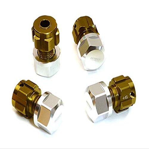 Integy Billet Machined 17mm Wheel Hex (4) +6mm Offset for T-Maxx, 1/10 Revo & Summit