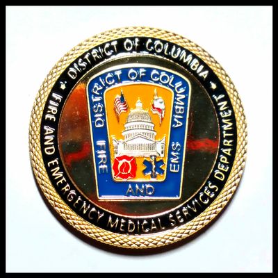 District of Columbia Washington DC Fire Department Firefighter Challenge Art Coin