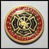Jackson Fire Department Firefighter Colorized Challenge Art Coin view 1
