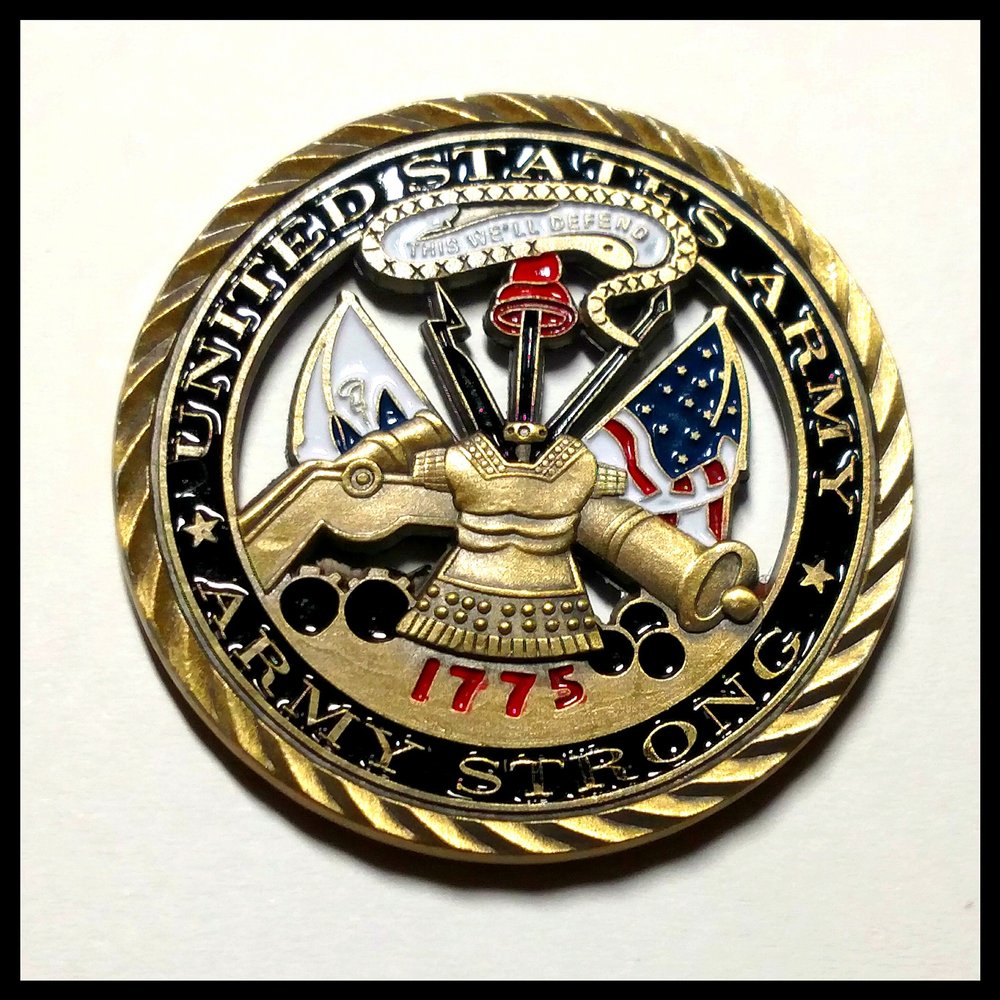 Army Core Values Colorized Art Coin