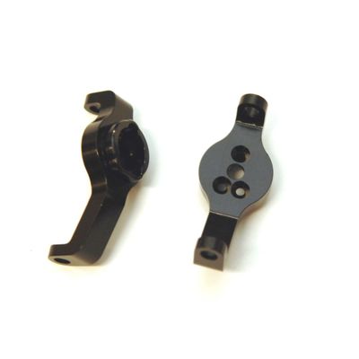 STRC Aluminum Front Axle Caster Blocks (1pr), Black: TRX-4, STRT8232BK