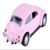 Berry President 1967 Classic Beetle Bug Vintage 1/32 Scale Diecast Metal Pull Back Car Model Toy for Gift/Kids (Pink) view 3