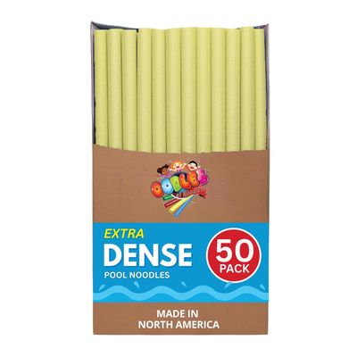 Oodles of Noodles Deluxe Rainbow Swimming Pool Noodles Foam- Pack of 50 - Approx. 48 inch x 2.5 inch Multi-Purpose Foam Tubes, Pool Floats for Water Fun, Exercise, Crafts, Padding, Insulation & More