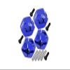 Aluminum Hex Adapters 7mm Thick For 1/10 Traxxas Ford GT 4-Tec 2.0 83056-4/4-Tec 3.0 93054-4 - 4Pc Set Blue view 1