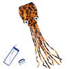 Kizh Kite Octopus Large Frameless Soft Parafoil Kites for Kids and Adults Easy Flyer Kite for Beach Park Garden Playground 150 Inchs Long Perfect Outdoor Fun(Orange) view 1
