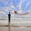 Kizh Kite Octopus Large Frameless Soft Parafoil Kites for Kids and Adults Easy Flyer Kite for Beach Park Garden Playground 150 Inchs Long Perfect Outdoor Fun(Orange) view 2