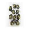 Chessex Manufacturing 27218 D10 Clamshell Set of 10 Dice - Leaf Black & Gold with Silver Numbering by Chessex Manufacturing view 2