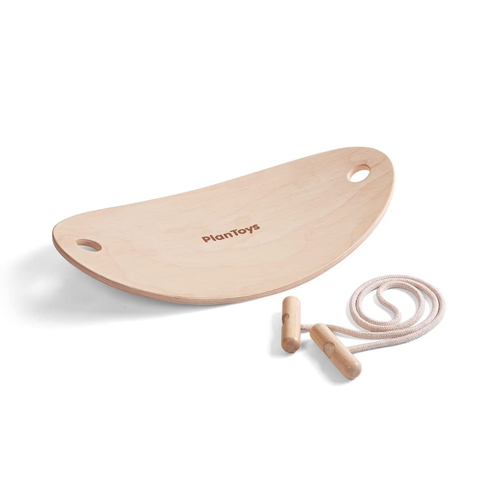 PlanToys Balance Board Wooden Movement Toy for Kids | Montessori Gross Motor & Coordination Activity for Balance, Core Strength & Focus | Eco-Friendly Educational Tool