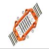 Aluminium Servo Mount for Arrma 1:8 KRATON 6S / Outcast 6S / Notorious 6S / KRATON 6S V5 / Notorious 6S V5 / 1:7 FIRETEAM 6S Upgrades - 1 Set Orange view 1