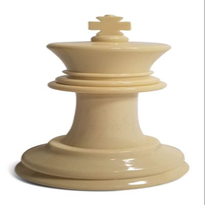 MegaChess Individual Chess Piece - King - 8 Inches Tall - White
