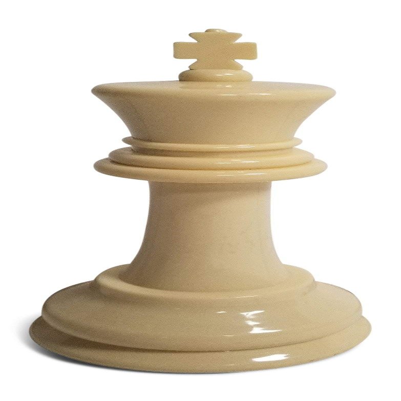 MegaChess Individual Chess Piece - King - 8 Inches Tall - White