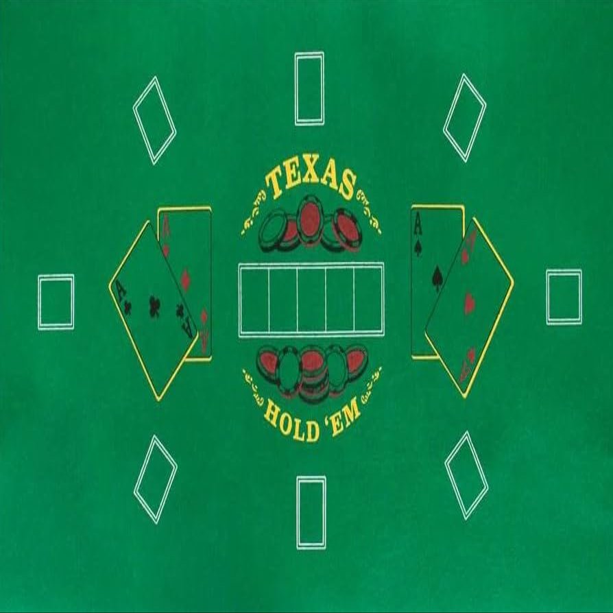 Texas Holdem Felt Layout - 36 x 72 Inch Size!