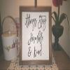 Always Stay Humble & Kind Framed Farmhouse Wood Sign 9" x 9" view 2