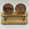 50 Wooden Lucky Tokens - Laser Engraved view 2