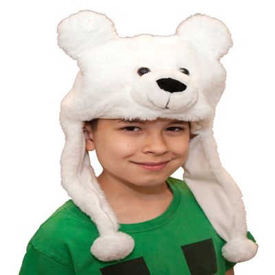 17" Plush Polar Bear Hat By Giftable World