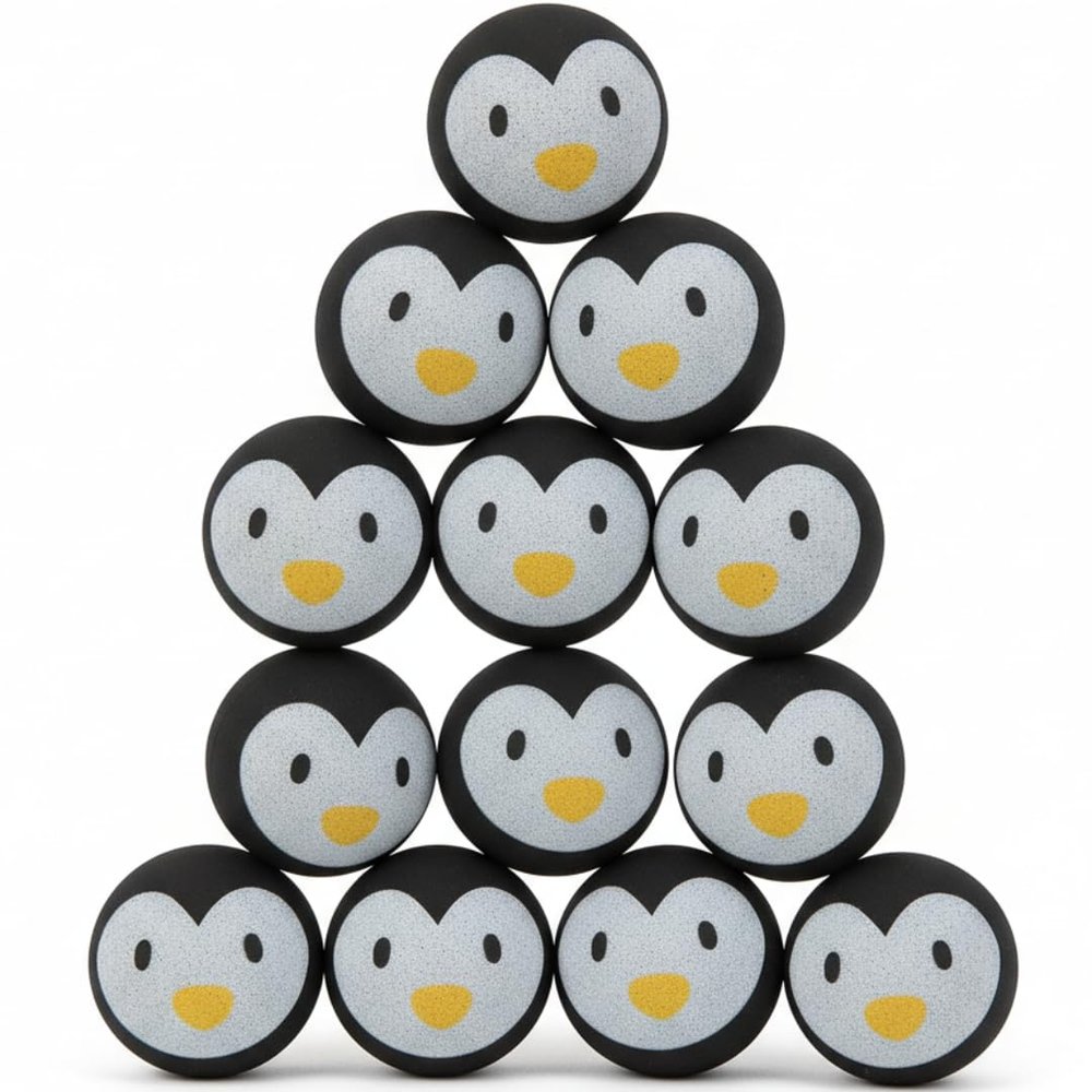 Fun Express Cute Penguin Bouncy Balls - Toys - VBS Vacation Bible School Supplies/Decor - 12 Pieces
