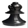 MegaChess Individual Chess Piece - Bishop - 12.5 Inches Tall - Black view 1