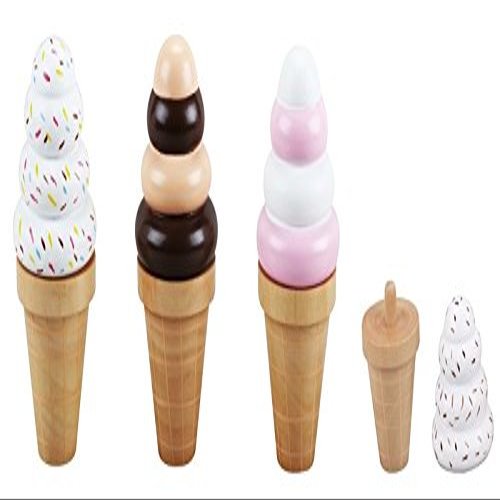 Mamamemo wooden ice cream cones set 4 pieces