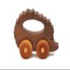 Wooden Hedgehog Toy Car  Handmade Wooden Push Toy for Toddlers & Kids, Natural Wood Woodland Animal Toy view 3