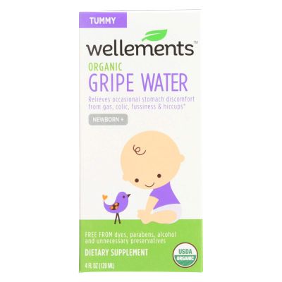2 Pack Of Wellements Organic Gripe Water For Tummy, 4 Fl Oz (Packaging May Vary)