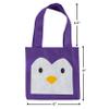 12 - Small Penguin Tote Bags - 6" x 6 Inches With 4 1/2 Inches Handles - New view 3