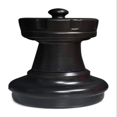 MegaChess Individual Chess Piece - Rook - 16.5 Inches Tall - Black