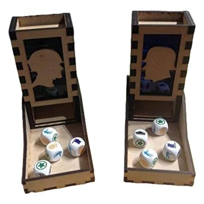 AtomicLaserCutDesigns Memoir 44 Dice Tower Set American German MDF Laser Cut