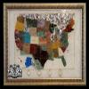 Collector's Edition & Last Ones on Earth, 650mm (30") Black Onyx Handcrafted Gemstone World Map view 1