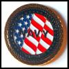 Navy Veteran Large Colorized Military Challenge Art Coin view 2