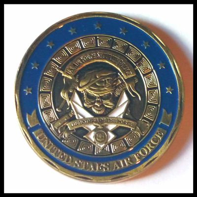 Air Force St Michael Patron Saint of Law Enforcement Archangel Challenge Art Coin
