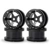 MOHERO 2.2 Alloy Beadlock 1/10 RC Wheels Rims 40mm for Crawler Axial Wraith Rock Car Pack of 4 (Black) view 1