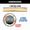 K&S Precision Metals Round Brass Tube 3937  4.5mm OD x 0.225mm Wall x 1 Meter Long  DIY Crafts, Plumbing, HVAC, Modeling, Made in USA, 4 Tubes view 2