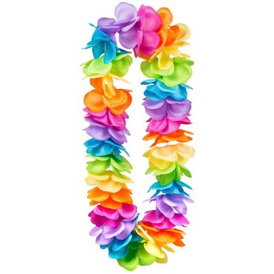 Boland 10131898 de Luxe Hawaiian Chain, Rainbow Colours