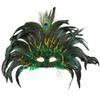 Boland Green Rio Peacock Carnival Eyemask Festival Mardi Gras Masquerade Mask Animal Feathers Dress Up view 2