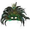 Boland Green Rio Peacock Carnival Eyemask Festival Mardi Gras Masquerade Mask Animal Feathers Dress Up view 3