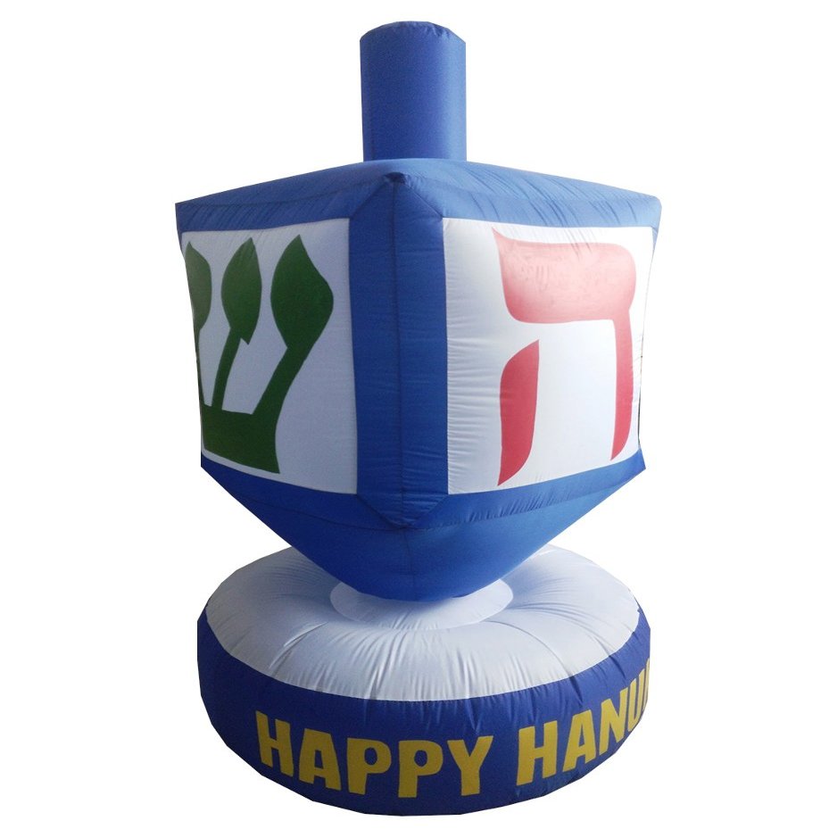 Inflatable Colorful Dreidel with LED Lights