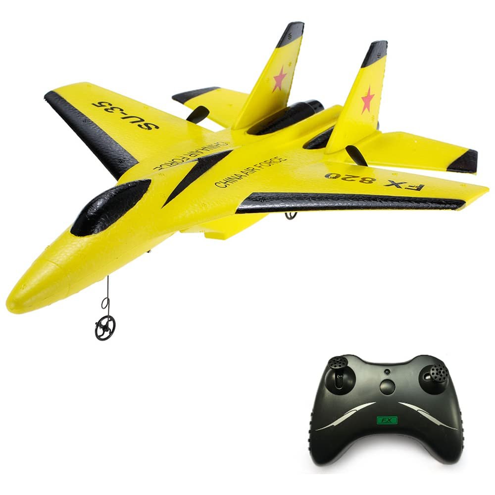 Goolsky Flybear FX-820 RC Plane 2.4GHz 2CH Remote Control Airplane SU-35 RC Glider 290mm Wingspan EPP Micro Plane Indoor RC Airplane Aircraft RTF