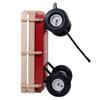 Outdoor Wagon ALL Terrain Pulling Children Kid Garden Cart w/ Wood Railing Red view 4