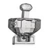 Judaica Hanukkah Dreidel Led Crystal 24% with Engraved Hebrew Lettering Stand Included 5.5" Tall view 1