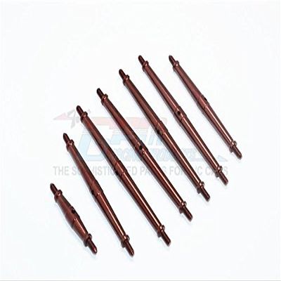 GPM For Traxxas TRX-4 Trail Defender Crawler Upgrade Parts Aluminum Turnbuckles - 7Pc Set Brown