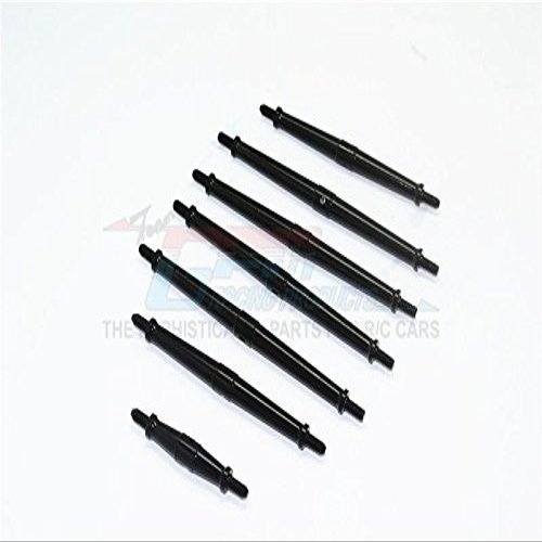 GPM For Traxxas TRX-4 Trail Defender Crawler Upgrade Parts Aluminum Turnbuckles - 7Pc Set Black