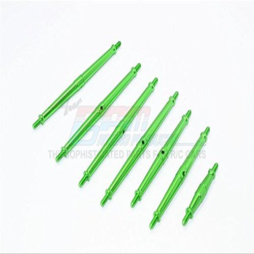 GPM For Traxxas TRX-4 Trail Defender Crawler Upgrade Parts Aluminum Turnbuckles - 7Pc Set Green