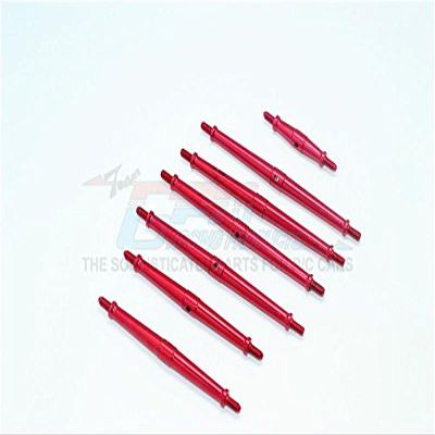 GPM For Traxxas TRX-4 Trail Defender Crawler Upgrade Parts Aluminum Turnbuckles - 7Pc Set Red