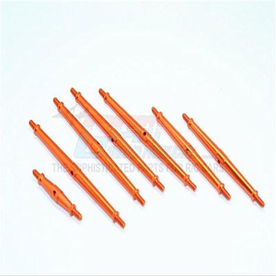 GPM For Traxxas TRX-4 Trail Defender Crawler Upgrade Parts Aluminum Turnbuckles - 7Pc Set Orange