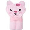 CuteOn 100% Cotton Soft Baby Hooded Towel Cartoon Bath Towel for Toddler & Kids - Pink Cat 28.74" x 35.43" view 1