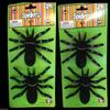 4pc-Life Size Fuzzy Black TARANTULA SPIDER Glitter Figure Model Craft Decoration view 1