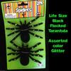 4pc-Life Size Fuzzy Black TARANTULA SPIDER Glitter Figure Model Craft Decoration view 3