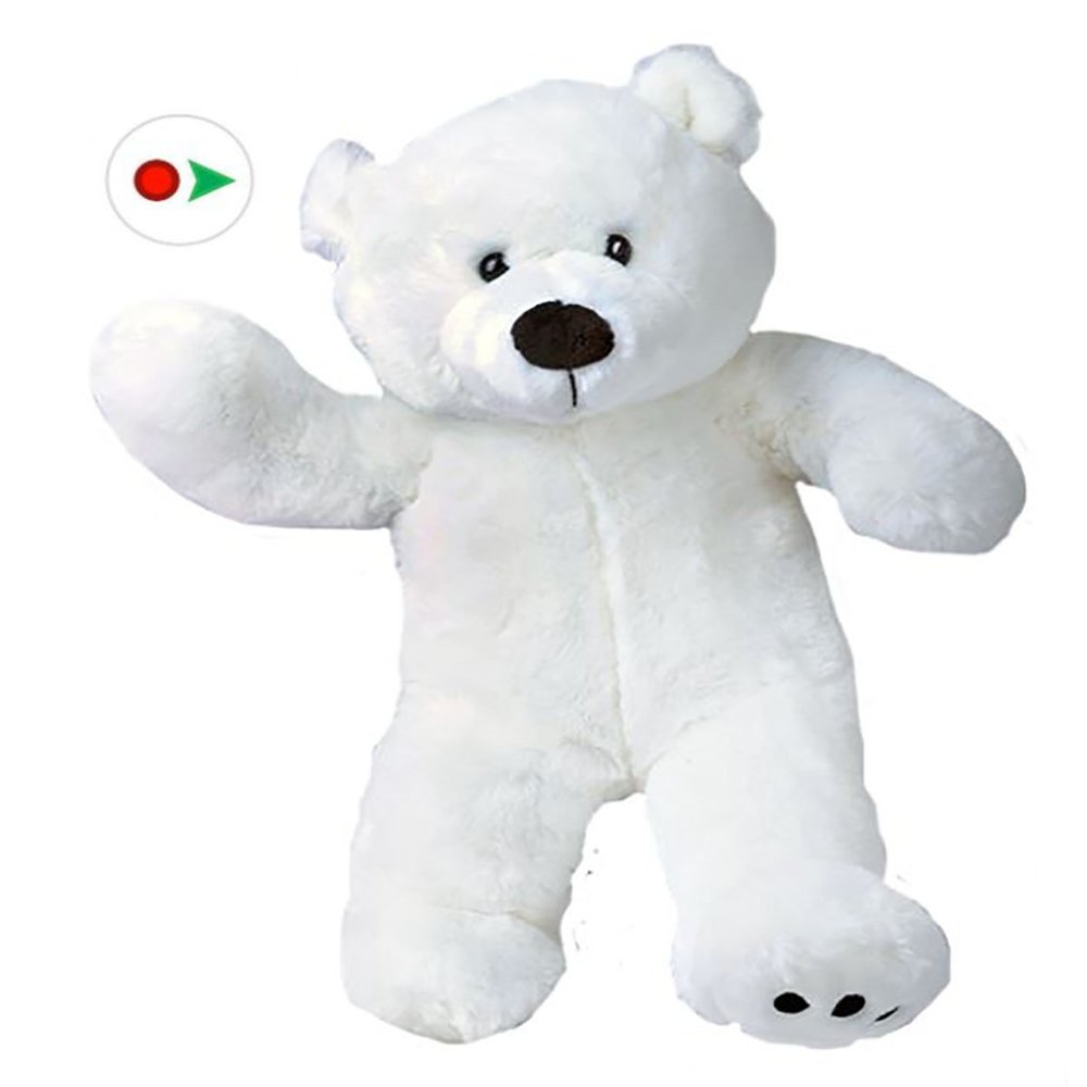 Stuffems Toy Shop Record Your Own Plush 8 inch White Polar Bear - Ready 2 Love in a Few Easy Steps