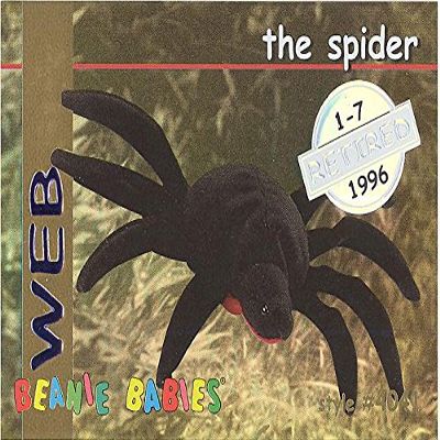 BBOC Cards Ty Beanie Babies Series 1 Retired (Silver) - Web The Spider